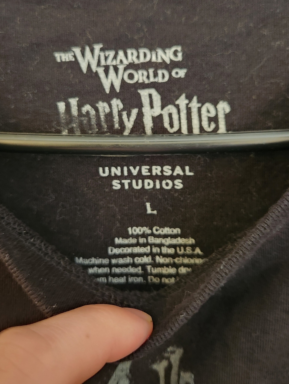 Juniors Womens Girls Size L Black Harry Potter Crop Top #L1229 - Picture 3 of 6